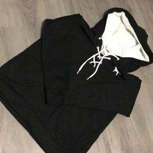 Victoria’s Secret PINK Sherpa lace up campus hoodie